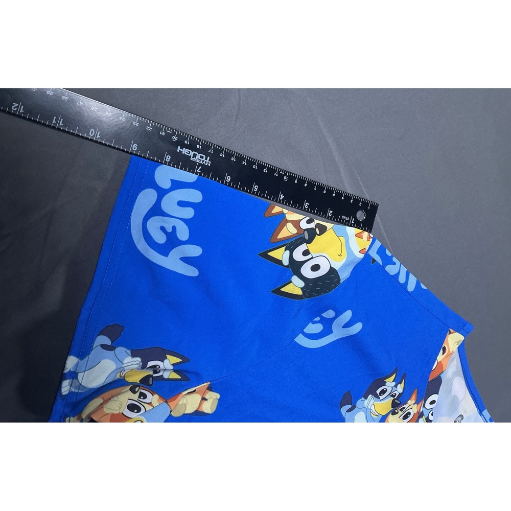Bluey Character Print VNeck Scrub Top Royal Blue 2XL Medical Uniform 1FP106AWNWT - Picture 6 of 10